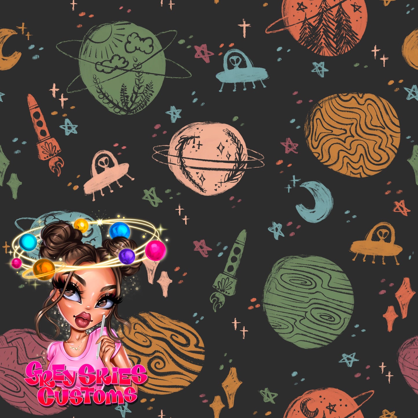 Arizona Space Doodle- Grey 🪦