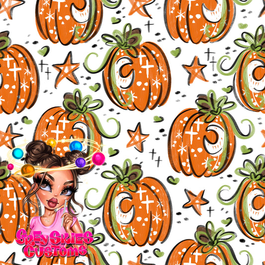 Pumpkin Doodle- White