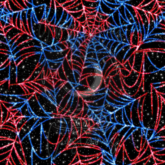 SM- SHIMMER WEB- REDNBLUE